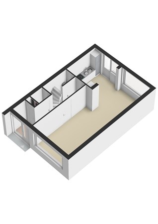 Plattegrond - Leienhoesstraat 24, 6413 CG Heerlen - Leienhoesstraat 24 Heerlen - Begane grond 3D.jpg